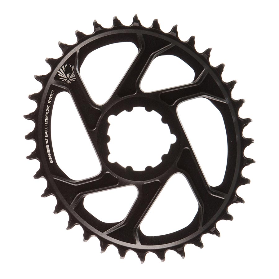 SRAM X-Sync 2 Oval 11/12 Speed Chainring Direct Mount BCD Aluminum Black