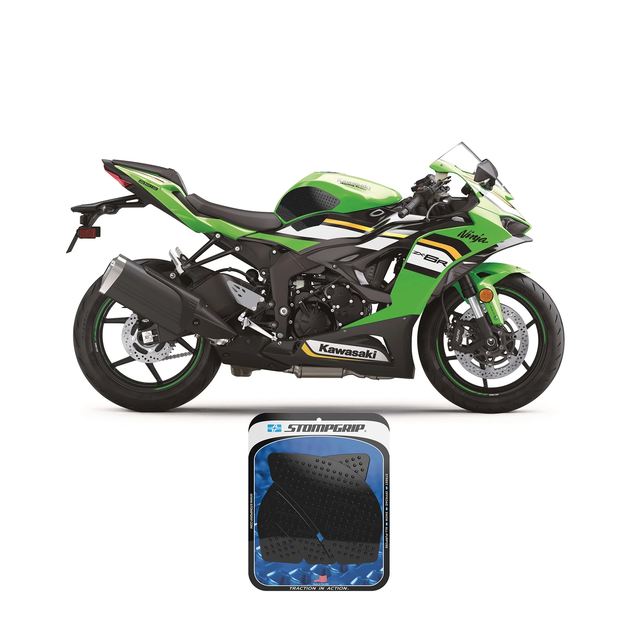 Stompgrip - Kawasaki Ninja ZX-6R 09-26 Tank Grips (0037)