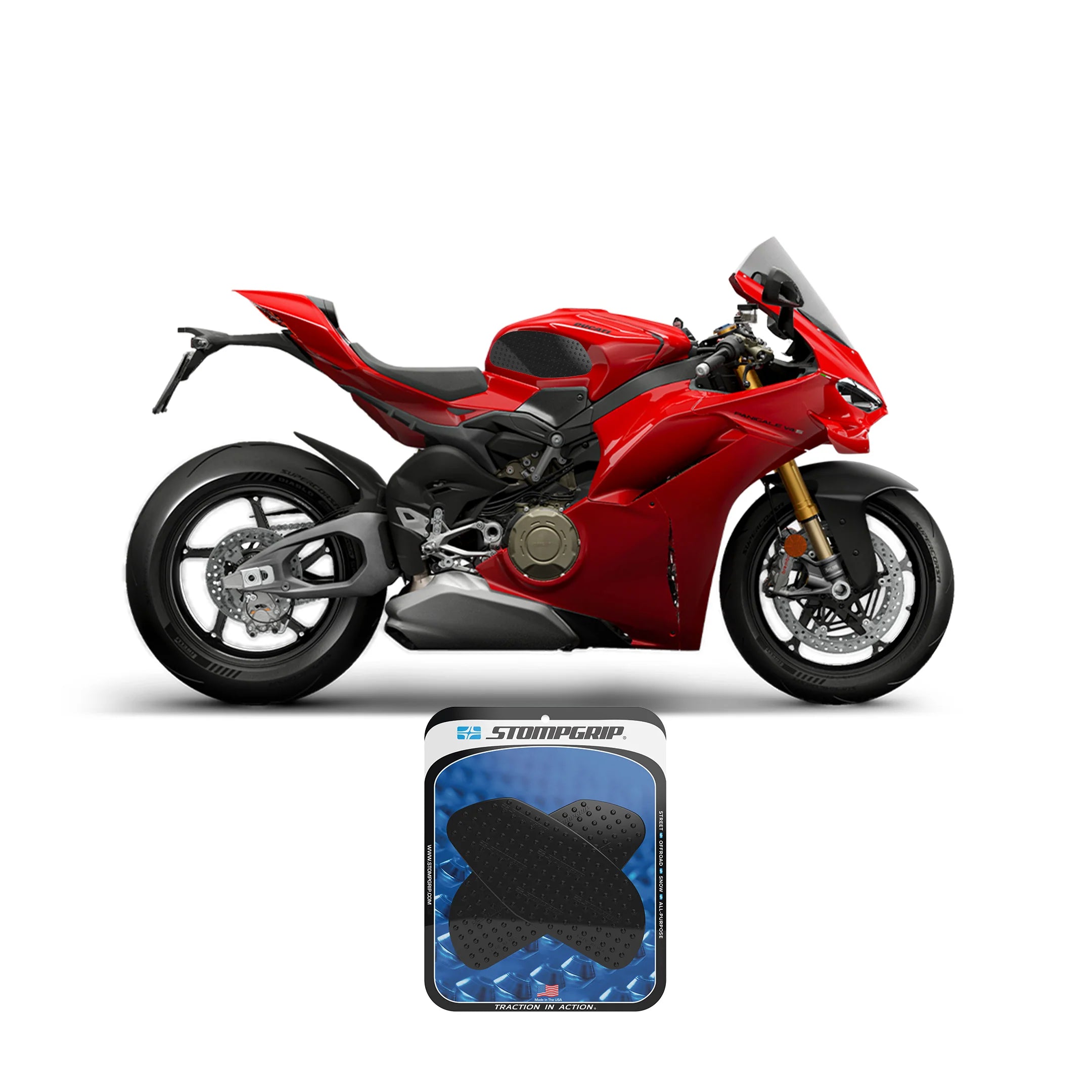 Stompgrip - Ducati Panigale V4/S V2/S - 25-26 Tank Grips (0214)
